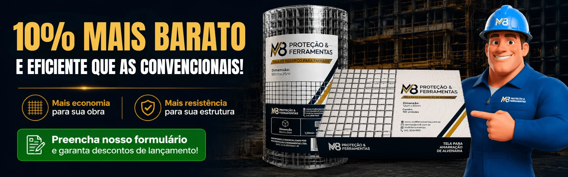 Telas de Reforço e Amarração