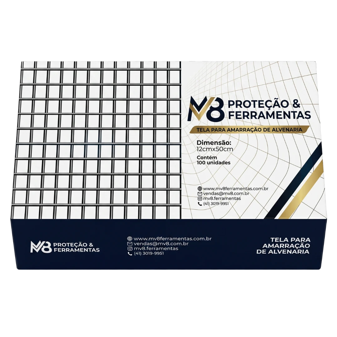 Tela para Amarração de Alvenaria 12cm x 50cm — MV8